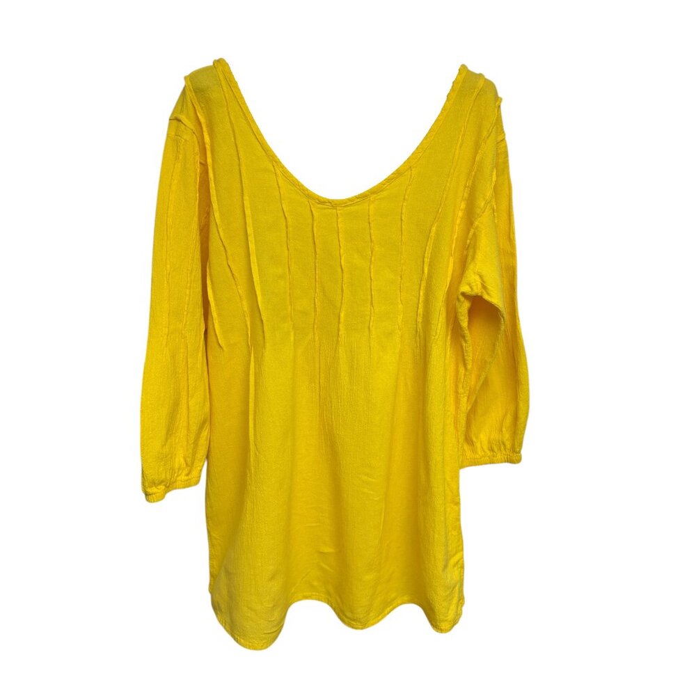 Soft Surroundings Barberry Gauze Cotton Pintuck Accent Tunic